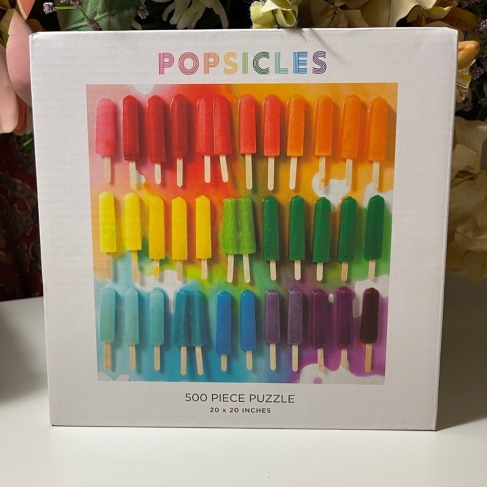 Galison Popsicles 500pc jigsaw puzzle 20”x20”
